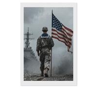 maccbn United States Marine 5D Diamond Painting Kit for Adults - DIY Diamond Art Kits with Drill Tools Full Round Drill Gem Painting for Home Wall Decor, Beginner-Friendly Craft Set Gift 8x12