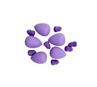 MACCC Miracle Complexion Sponge, Makeup Blending Sponge, For Foundation, Offers Light To Medium Coverage, Natural, Dewy Makeup, Orange Sponge, Latex-Free Foam (Big Purple, Small Purple)