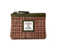 Maccessori Authentic Harris Tweed Coin Purse Vegan Leather Slim Card Pocket Scottish Design Dimensions: 3.34" x 4.92" x 0.39, Maple, 3.34" x 4.92" x 0.39