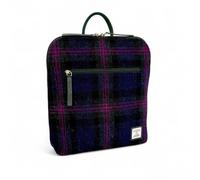 maccessori Harris Tweed Backpack for Women - Genuine Harris Tweed & Faux Leather Everyday Rucksack, Lightweight Stylish Travel & Work Bag with Multiple Zip Pockets, 27 × 30 × 11 cm (Baird Check)