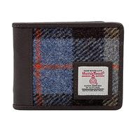maccessori Harris Tweed Bifold Wallet (Blue/Brown Check)