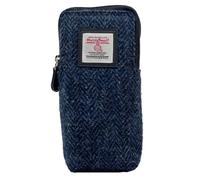 maccessori Harris Tweed Double Glasses Sleeve Bag, Glasses Pouch, Eyeglass Case (Blue)