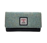 maccessori Harris Tweed Envelope Purse (Turquoise Herringbone)