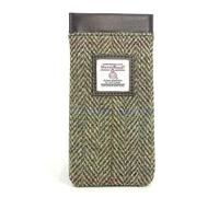 maccessori Harris Tweed Glasses Sleeve - Genuine Scottish Tweed Case for Glasses or Sunglasses, Soft Lining, Snap Closure, Compact & Stylish Gift for Men and Women (Country Green)