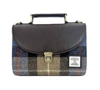 maccessori Harris Tweed Ladies Day Bag Chic Mini Handbag (Blue/Brown Check)