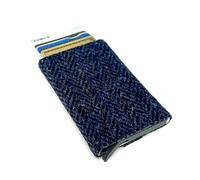 maccessori Harris Tweed Pop Up Cardholder (Blue/Pink Check)