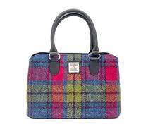 maccessori Harris Tweed Top Handle Bag (Blue/Pink Check)