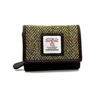 maccessori Harris Tweed Trifold Small Purse Organiser for Woman (Country Green)