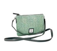 Maccessori HarrisTweed 100% Lady’s Small Purse 9.05’’ x 6.29’’ x 1.18’’ Vegan Leather Clutch Bag Birthday Gift, Turquoise, Classic