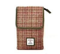 Maccessori Ladies Mini Crossbody Bag with Adjustable Strap, 100% Harris Tweed & Vegan Leather, 8.27' x 5.31' x 1.18', Maple, 8.26" x 5.31" x 1.18"