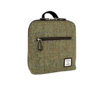 Maccessori Mini Backpack Purse Durable Tartan Authentic Scottish Wool Tweed, Country Green