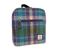 Maccessori Mini Backpack Purse Durable Tartan Authentic Scottish Wool Tweed, Green/Purple Plaid