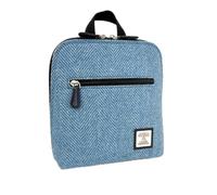 Maccessori Mini Backpack Purse Durable Tartan Authentic Scottish Wool Tweed, Sky Blue