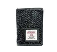 Maccessori Slim Card Holder Wallet for Men & Women, Harris Tweed, Compact Size, CHARCOAL, Classic