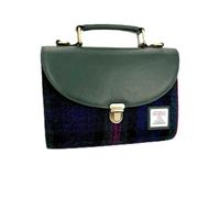 Maccessori Women's Mini Day Bag, Harris Tweed & Vegan Leather, Crossbody Bag with Authentic Design, Baird Check