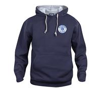 Macclesfield 1960s Retro Football Hoodie Embroidered Logo Navy