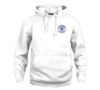 Macclesfield 1960s Retro Football Hoodie Embroidered Logo White