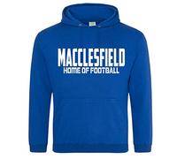 Macclesfield Home of Football Premium Mens Hoodie XX-Large Royal Blue