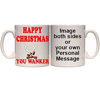 Maccna-Arts Happy Christmas You W*Anker Personalised Mug (X2) 11oz & 15oz Gift (11oz)