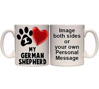 Maccna-Arts I Love My German Shepherd Personalised Mug (AN14) 11oz & 15oz Mug (15oz)