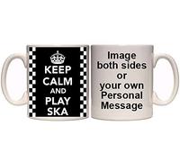 Maccna-Arts Keep Calm and Listen to SKA Music Personalised Mug (MU4) 11oz & 15oz Mugs (15oz)