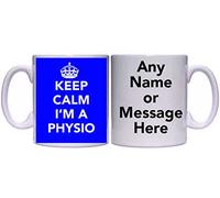 Maccna-Arts Keep Calm I'm A Physio Personalised Mug (M3) 11oz & 15oz Mugs All Trades (11oz, Blue)