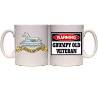 Maccna-Arts Queens OWN Hussars Grumpy Old Veteran Mug (MI13) Military Army 11oz & 15oz Gift (11oz)