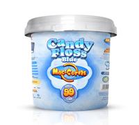 MacCorns - Blue Cotton Candy Floss - 10ltr Resealable Mega Bucket - Traditional Spun Candy Floss, Ideal for Cocktails, Desserts Garnish and Parties