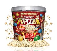 MacCorns - Sweet Popcorn Christmas Sharing Bucket | 10ltr Mega Bucket | Sweet Popcorn Ideal For Families, Parties, Events & Movie Nights | Allergen FREE !