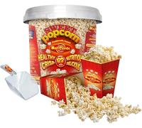MacCorns - Sweet Popcorn Sharing Bucket Bundle + 12 Popcorn Cartons + Serving Scoop | Serves 12 | Allergen Free | Perfect for Movie Nights, Parties & Family Gatherings