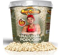 MacCorns - The Popcorn Chef's - Natural (Naked) Popcorn Sharing Bucket | Crisp & Nutritious, Healthy Low Calorie Snacking | Allergen Free !