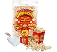 MacCorns - Traditional Sweet Popcorn - 1kg Carrier Sharing Pack + 25 Cartons + 1 Popcorn Scoop - Serves up to 25 Guests - Ideal For Parties, Movie Nights & Any Event - Allergen FREE !