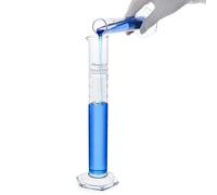 Maccx 1000ml Sturdy Glass Graduated Cylinder Set, 1PC of Cap.1liter/±10.0ml Borosilicate 3.3 Glass Measuring Cylinder with Brush, Class B, MCGS001-001