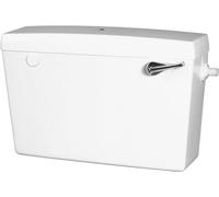 Macdee CFE41WH Elan Low Level Dual Overflow Cistern in White With Side Inlet Dual Overflow