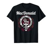 MacDonald Clan Scottish Name Coat Of Arms Tartan T-Shirt