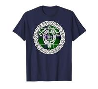 Macdonald, Mcdonald or Donald Clan Scottish tartan tshirt T-Shirt, Men, Navy Blue, Large