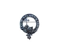 MacDonald of The Isles Clan Crest Pewter Cap Badge Brooch