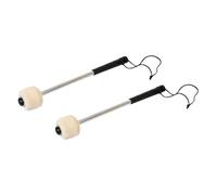 Mace Bass Drum Wand Head Felt Wool | 2 Pieces Non-Slip Stainless Steel Handle | Timpani Mallets Adults Training Orchestra School Music Lesson
