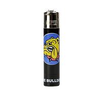 MACEDONIA CLIPPER Original Lighter THE BULLDOG AMSTERDAM black with plastic dog logo