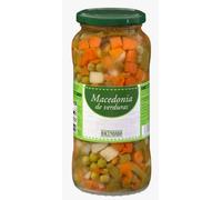 Macedonia de verduras, Mixed Vegetables, Carrots, Peas, Green Beans, Potatoes, 580g Jar pack de 6