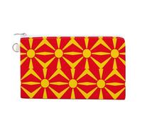 Macedonia Flag Cute Zero Wallet for Women Men Lightweight Coin Pouch with Zippered