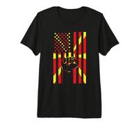 Macedonia Flag Macedonian Roots Handfist Macedonian Pride Premium T-Shirt