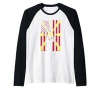 Macedonia Flag Macedonian Roots Handfist Macedonian Pride Raglan Baseball Tee