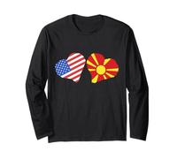 Macedonia Heart Republic of Macedonia Macedonian Pride Long Sleeve T-Shirt
