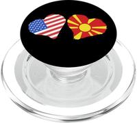 Macedonia Heart Republic Of Macedonia Macedonian Pride PopSockets PopGrip for MagSafe