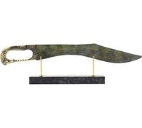Macedonian Kopis Sword Blade Ancient Greek Real Bronze Metal Art Sculpture Green