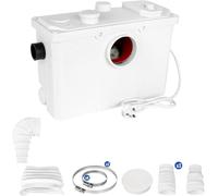 Macerator Pump 700W Sanitary Waste Water Grinder for Toilet, Shower, Bath, Sink, Kitchen & Marine - 4 Inlets, 2 Outlets Sewage Pump