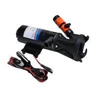 Macerator Pump for RV 24V Self-Priming Sewage Pump 3-inch Water Inlet Double Four Leaf Blade 45L DC Electric Sewage Pump for RV Camper Motorhome Waste Macerator Pump