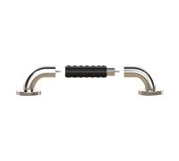 MACEROES Grab Bar Stair Handrail Bathroom Grab Bar 304 Stainless Steel Nylon Casing Bathtub Handrail, for Bathtubs and Showers, Balance Anti-Slip Support Rail(Black,30cm/12in)