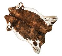 MACEVIA Faux Cowhide Rug Cute Cow Print Rugs Animal Area Carpet Western Decor for Bedroom Non-Slip 43.3" L x 29.5" W(3.6ft x 2.4ft)